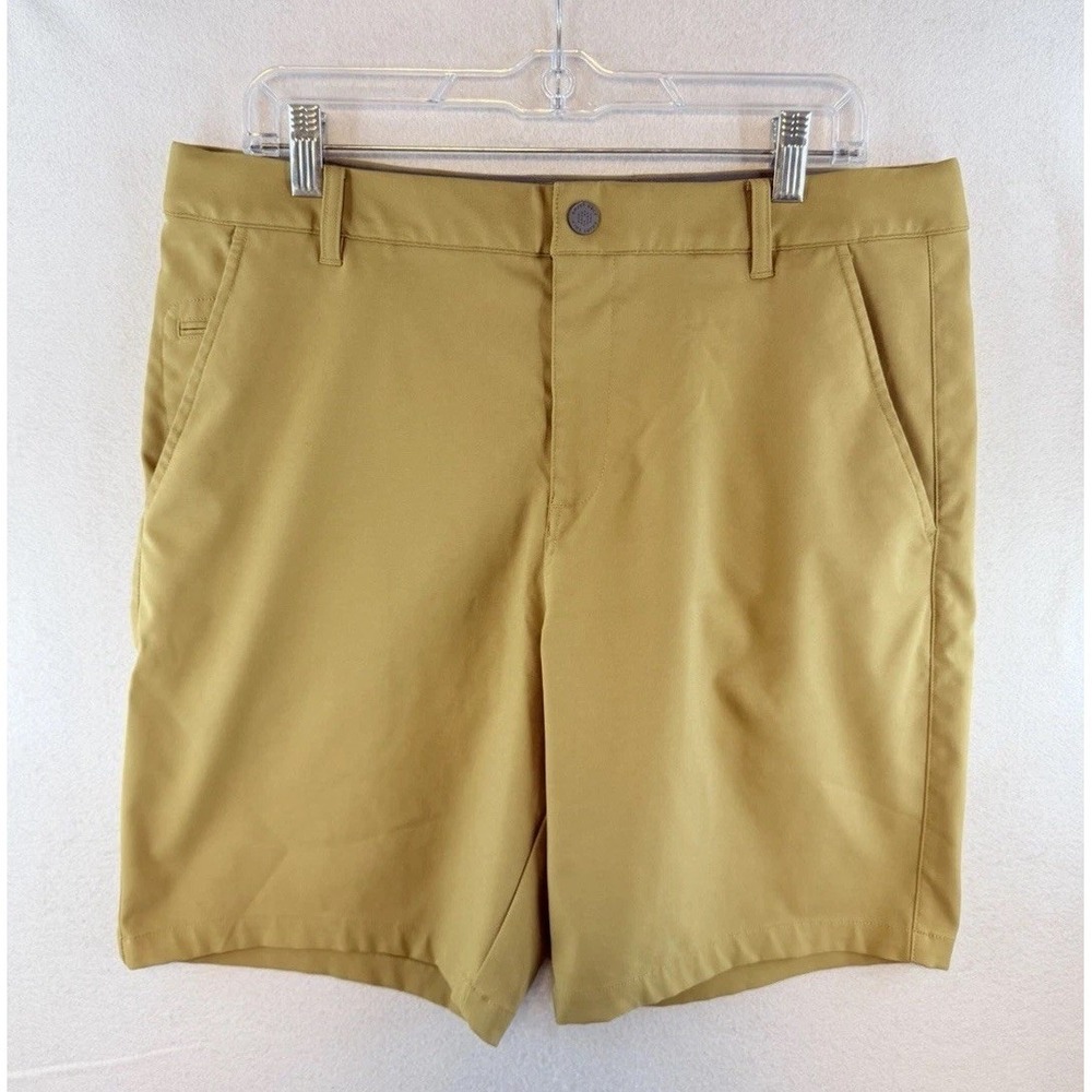 Puma Golf Shorts Mens 34 Beige Performance Stretch Lightweight Flat Front Casual